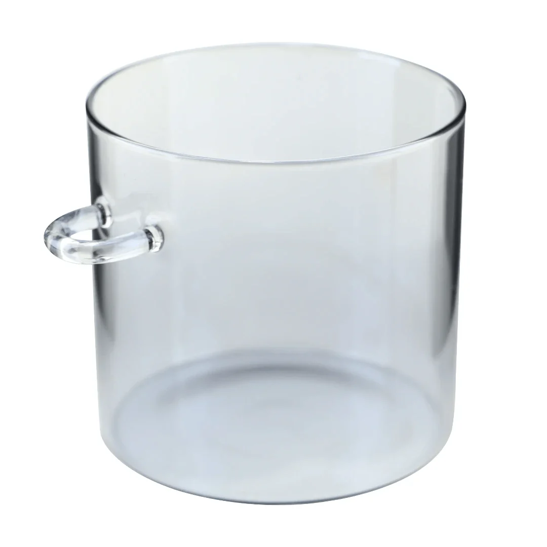 Pote Porta Mantimentos Vidro Borossilicato Cinza com Tampa e Colher de Bambu 500ml - Image 5