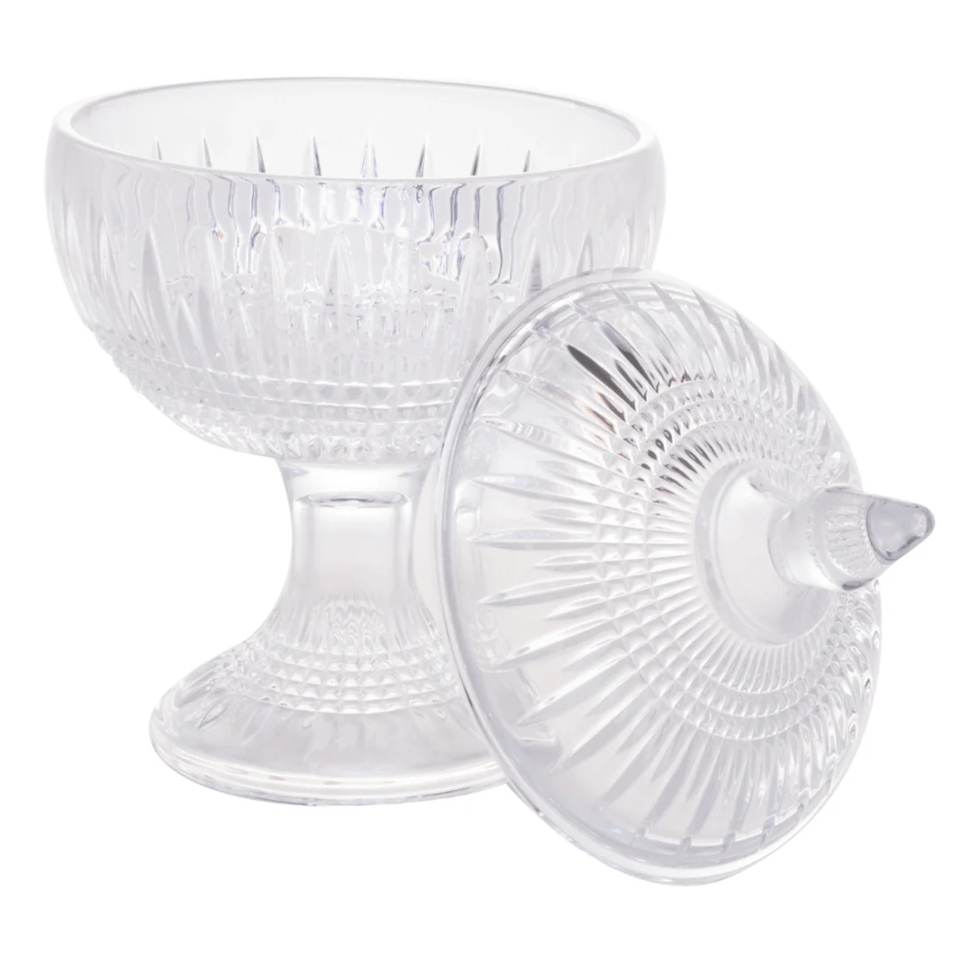Potiche Bomboniere com Pé de Cristal 22cm Queen - Image 5