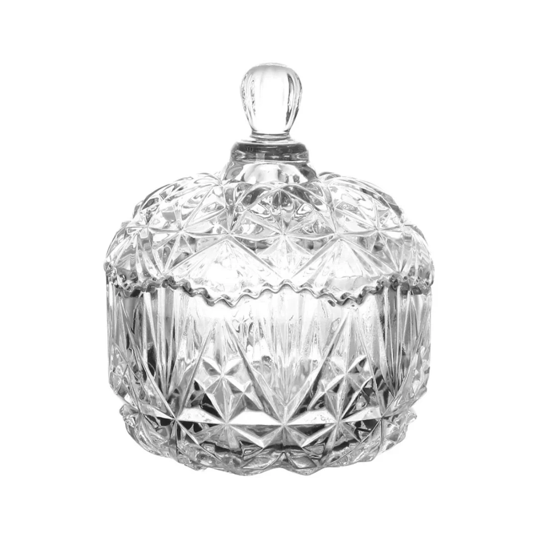 Potiche Bomboniere em Cristal Ecológico Transparente 14cm