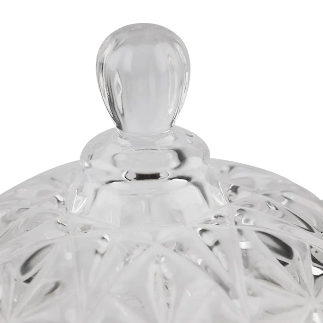 Potiche Bomboniere em Cristal Ecológico Transparente 14cm - Image 5