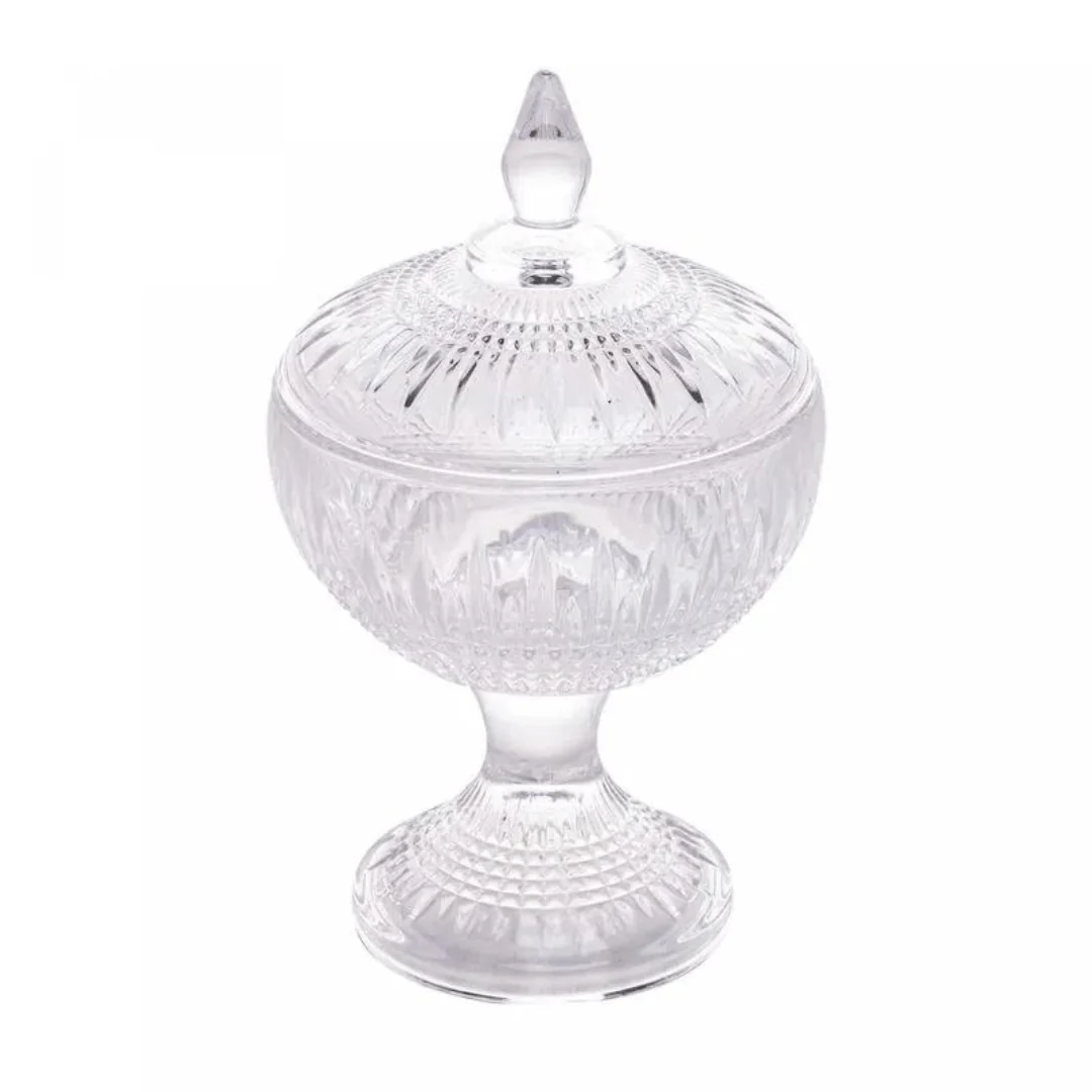 Potiche Bomboniere em Cristal de Chumbo com Pé 18cm Queen - Image 4