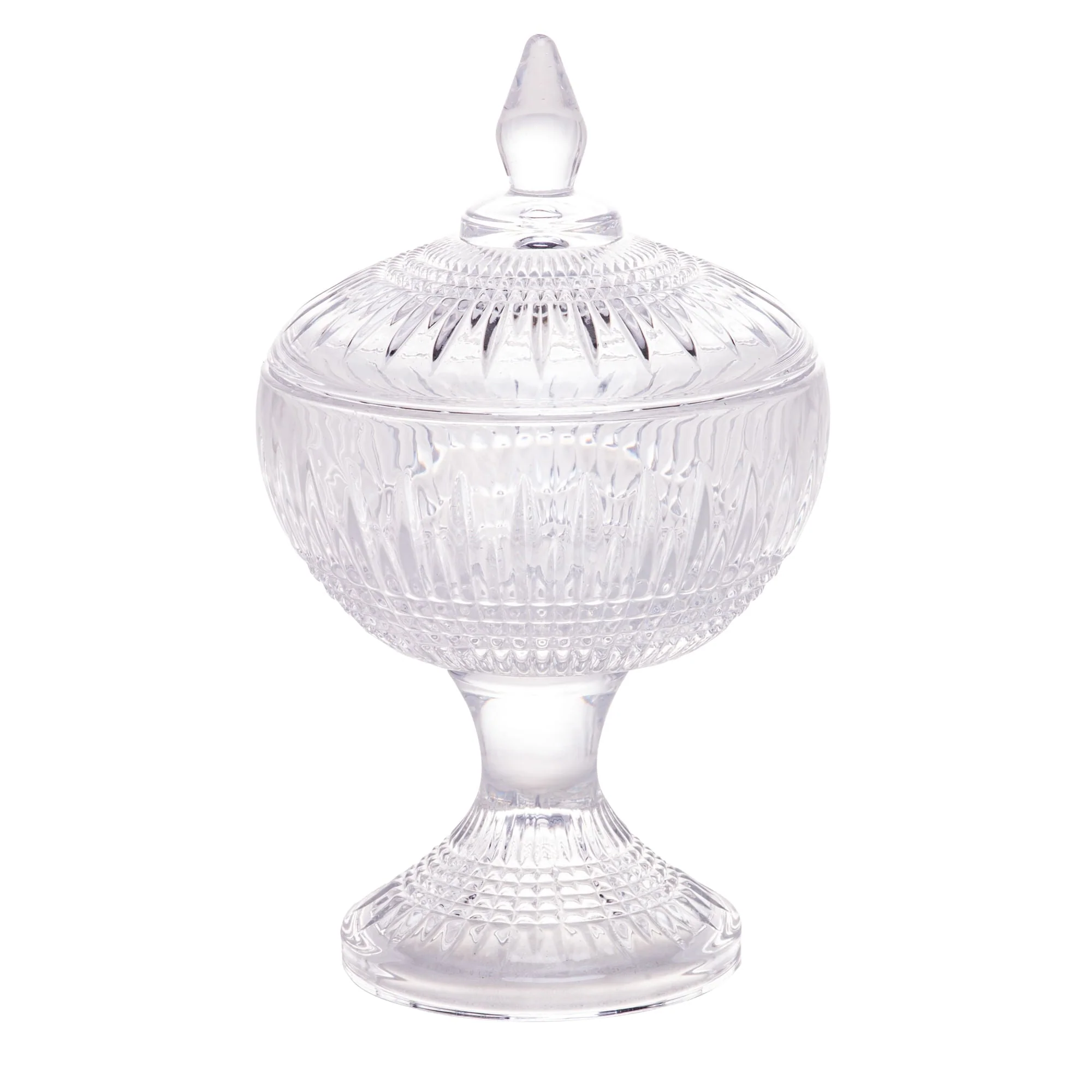 Potiche Bomboniere em Cristal de Chumbo com Pé 18cm Queen - Image 5