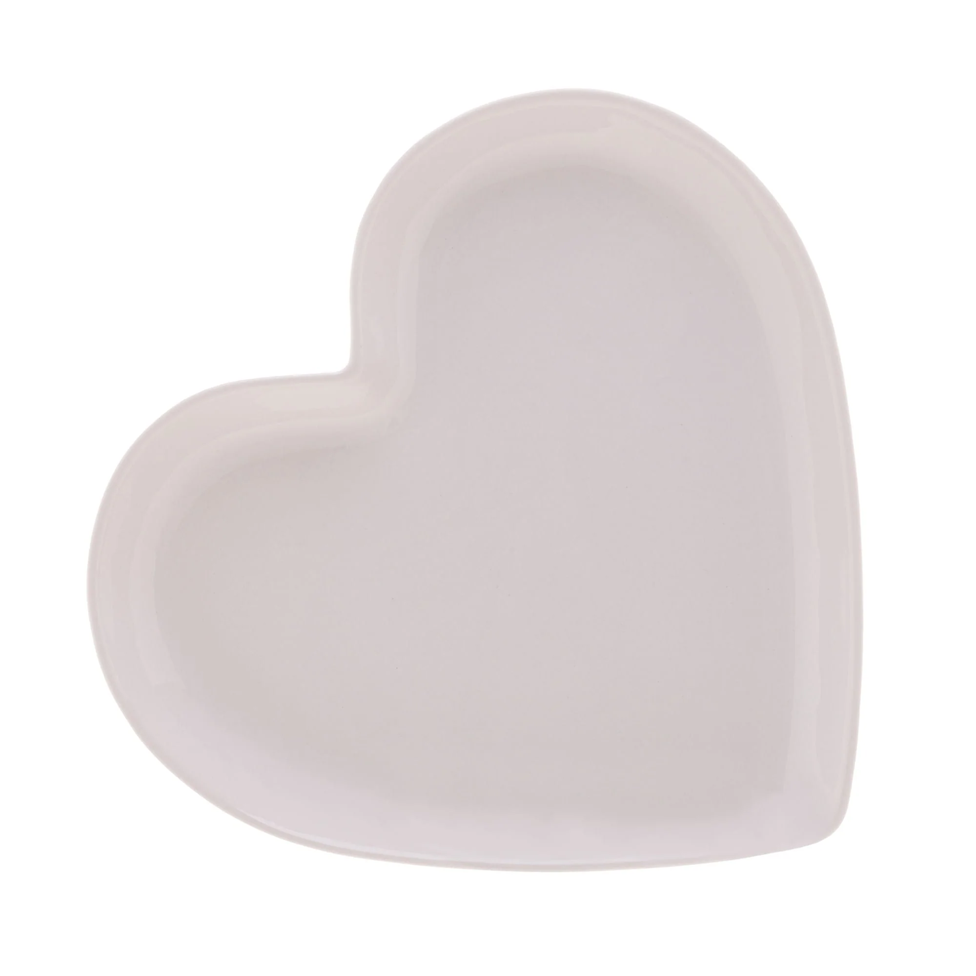Prato Cerâmica Coração Branco - 27,8 cm - Image 2