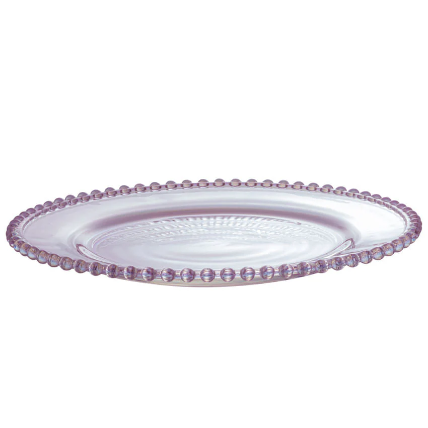 Prato Sobremesa Cristal De Chumbo Pearl Rainbow Furta Cor Bolinhas - Image 5