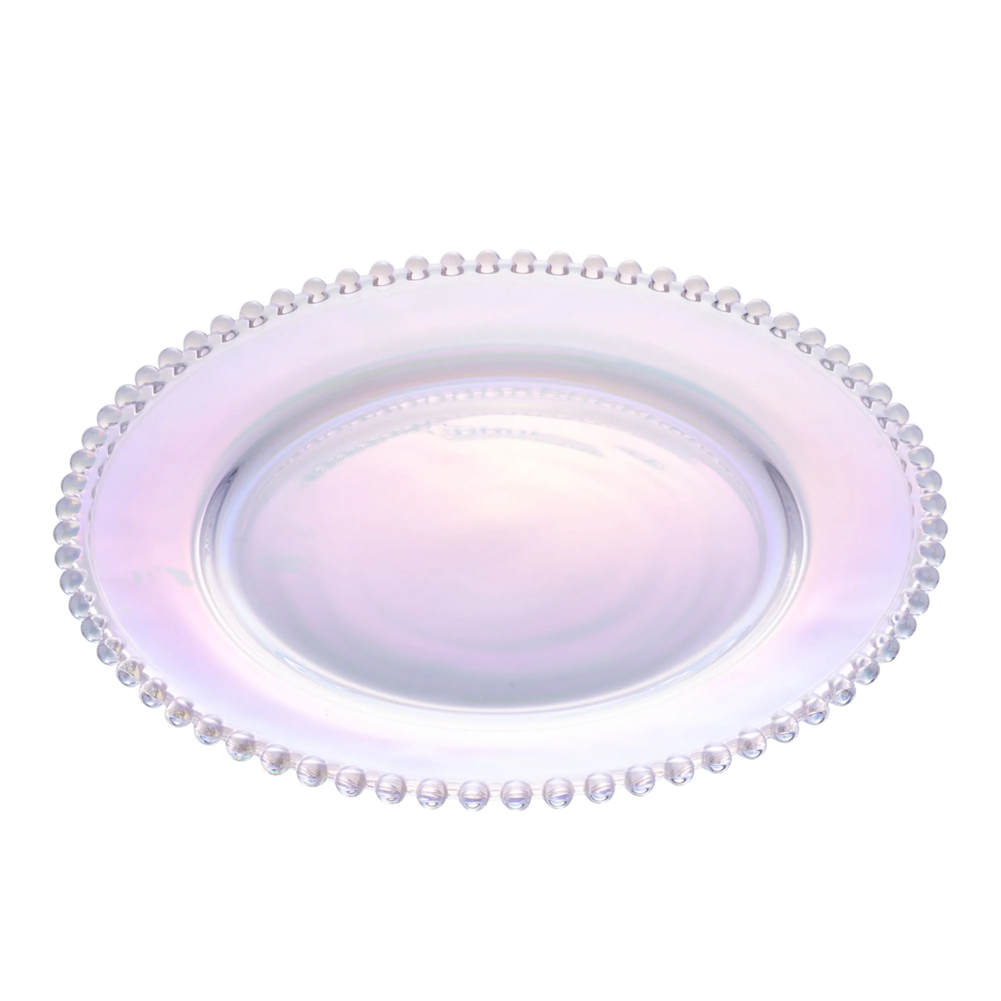 Prato Cristal Chumbo Rainbow Furta Cor Bolinhas Wolff - 28cm