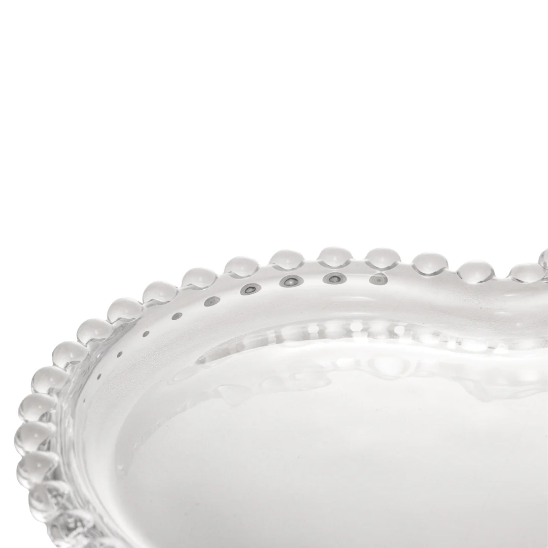 Prato de Cristal Sobremesa Coração Pearl Bolinha - 20 cm - Image 4