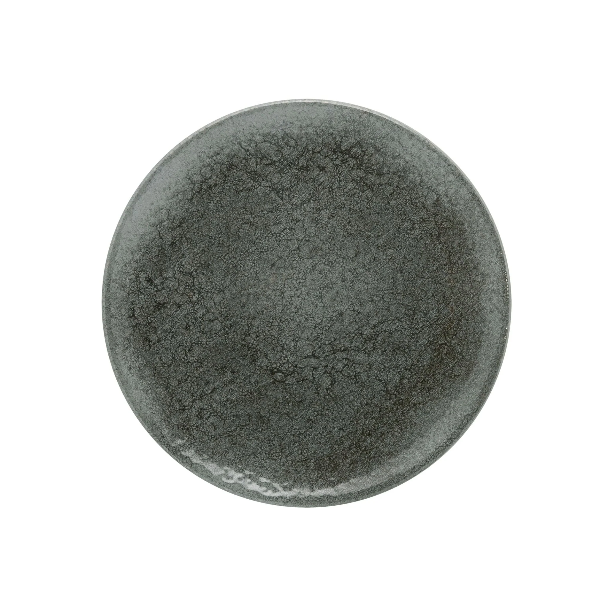 Prato de Sobremesa Cerâmica Moon Cinza - 19 cm
