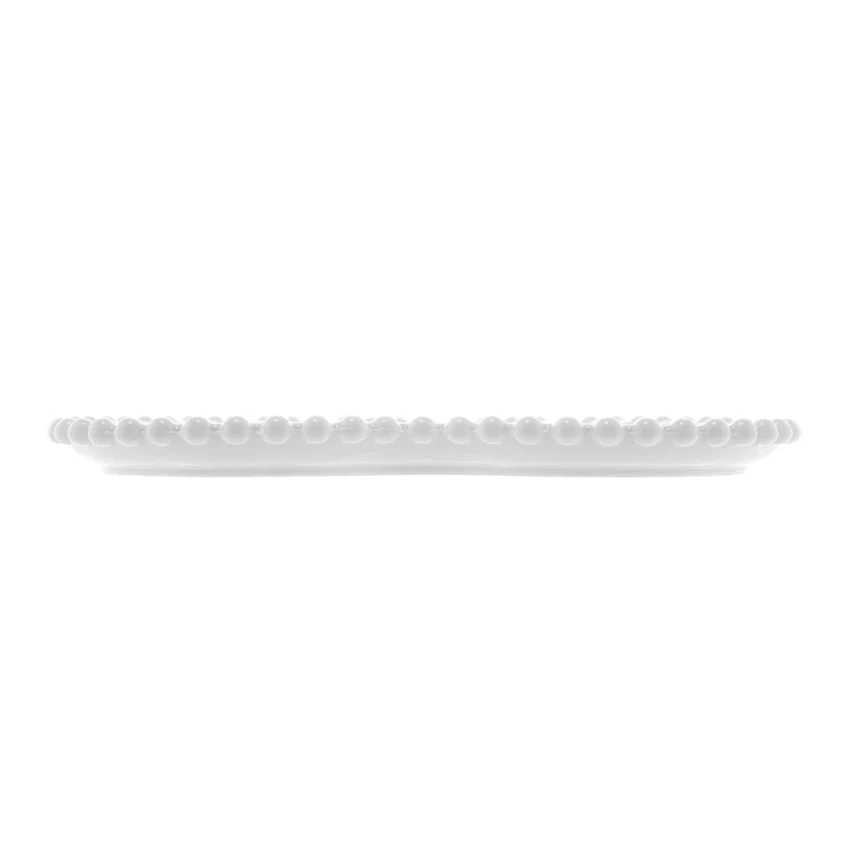 Prato de Sobremesa Coração Porcelana Beads Bolinha Branco - 20 cm - Image 7