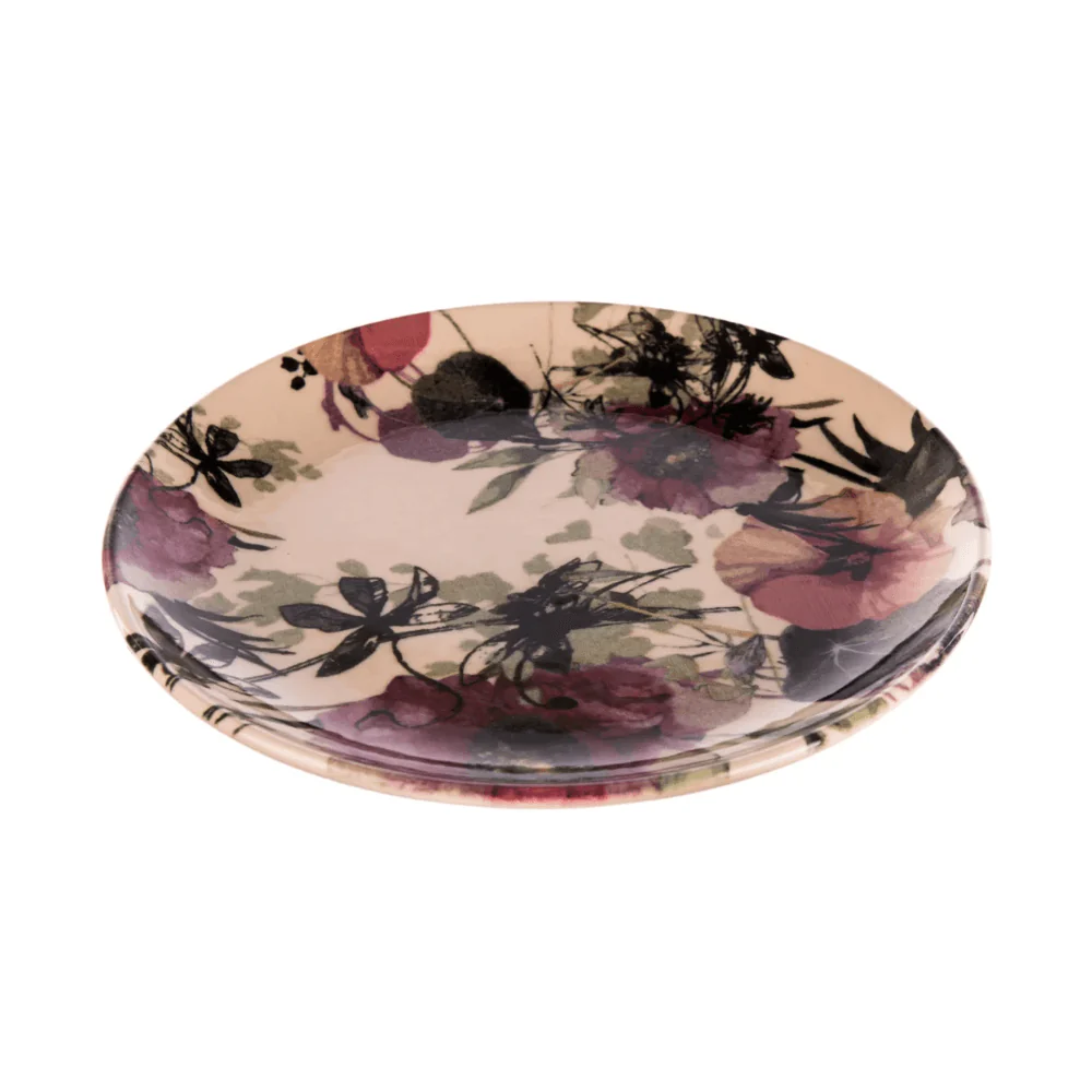 Prato De Sobremesa Coup Angie Cerâmica Estampa Floral - 20,5 cm - Image 3