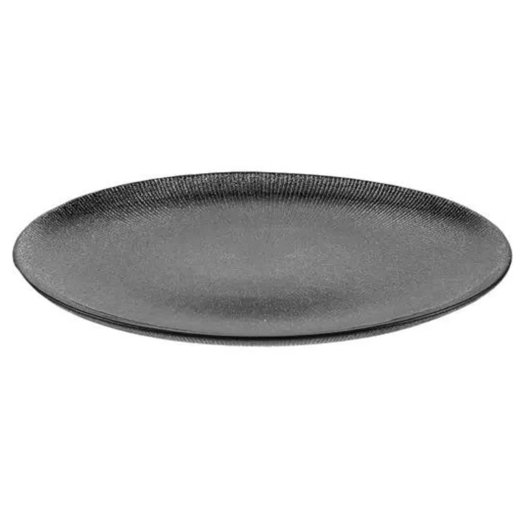 Prato de Sobremesa Dots Cristal de Chumbo Preto 21 cm - Image 3