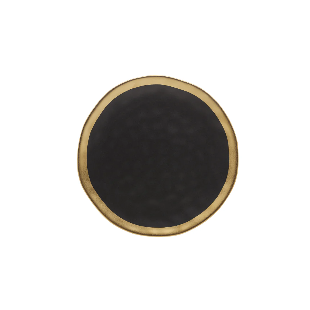 Prato de Sobremesa Dubai Preto e Dourado 21cm - Image 4