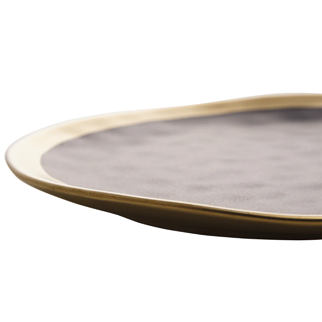 Prato de Sobremesa Dubai Preto e Dourado 21cm - Image 8