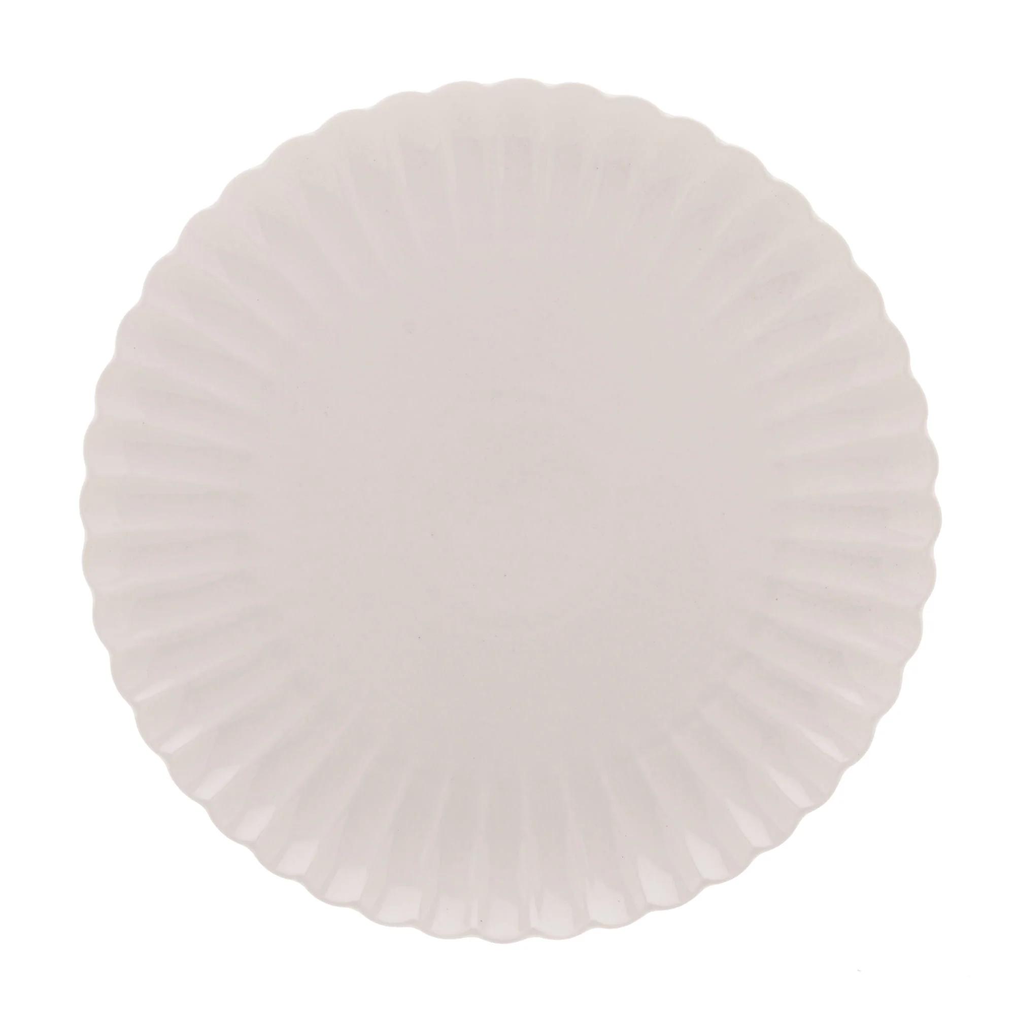 Prato de Sobremesa em Porcelana Petala Branco 20cm - Image 4