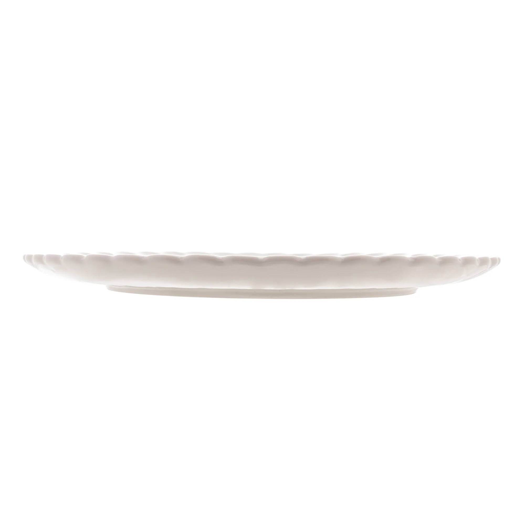 Prato de Sobremesa em Porcelana Petala Branco 20cm - Image 5