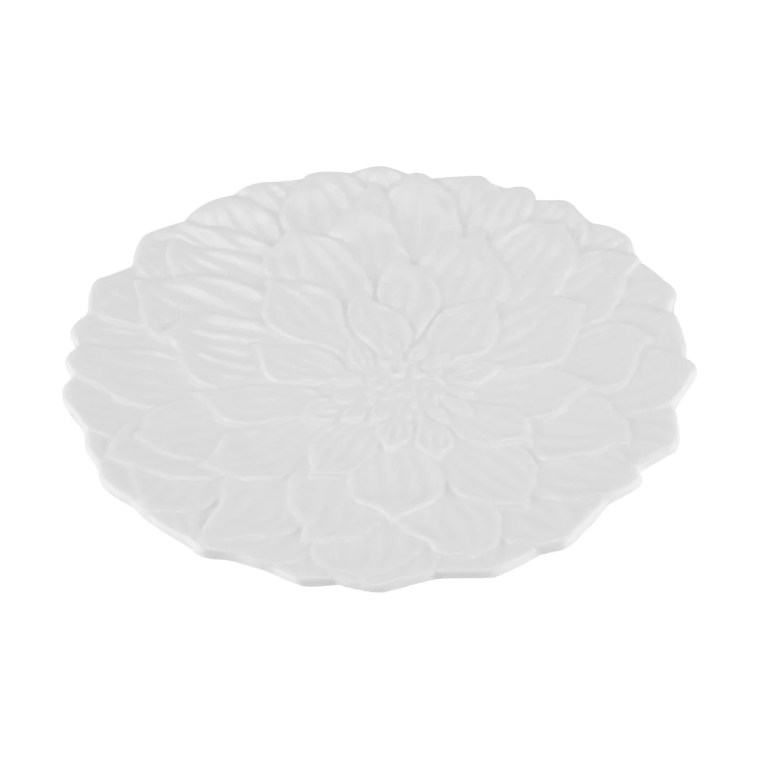 Prato de Sobremesa Porcelana Daisy Branco - 19 cm - Image 5