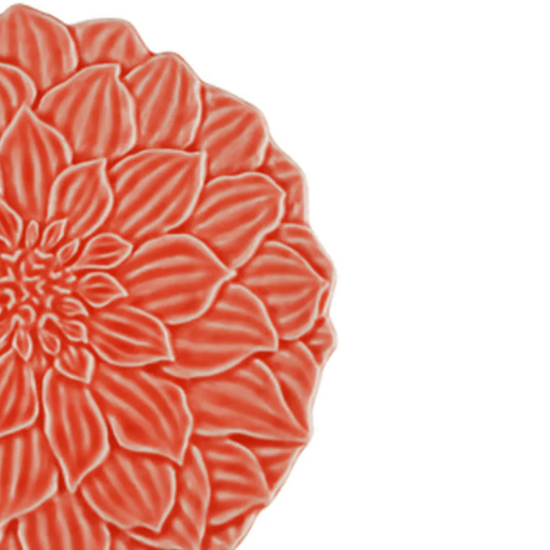 Prato de Sobremesa Porcelana Daisy Coral - 19 cm - Image 4