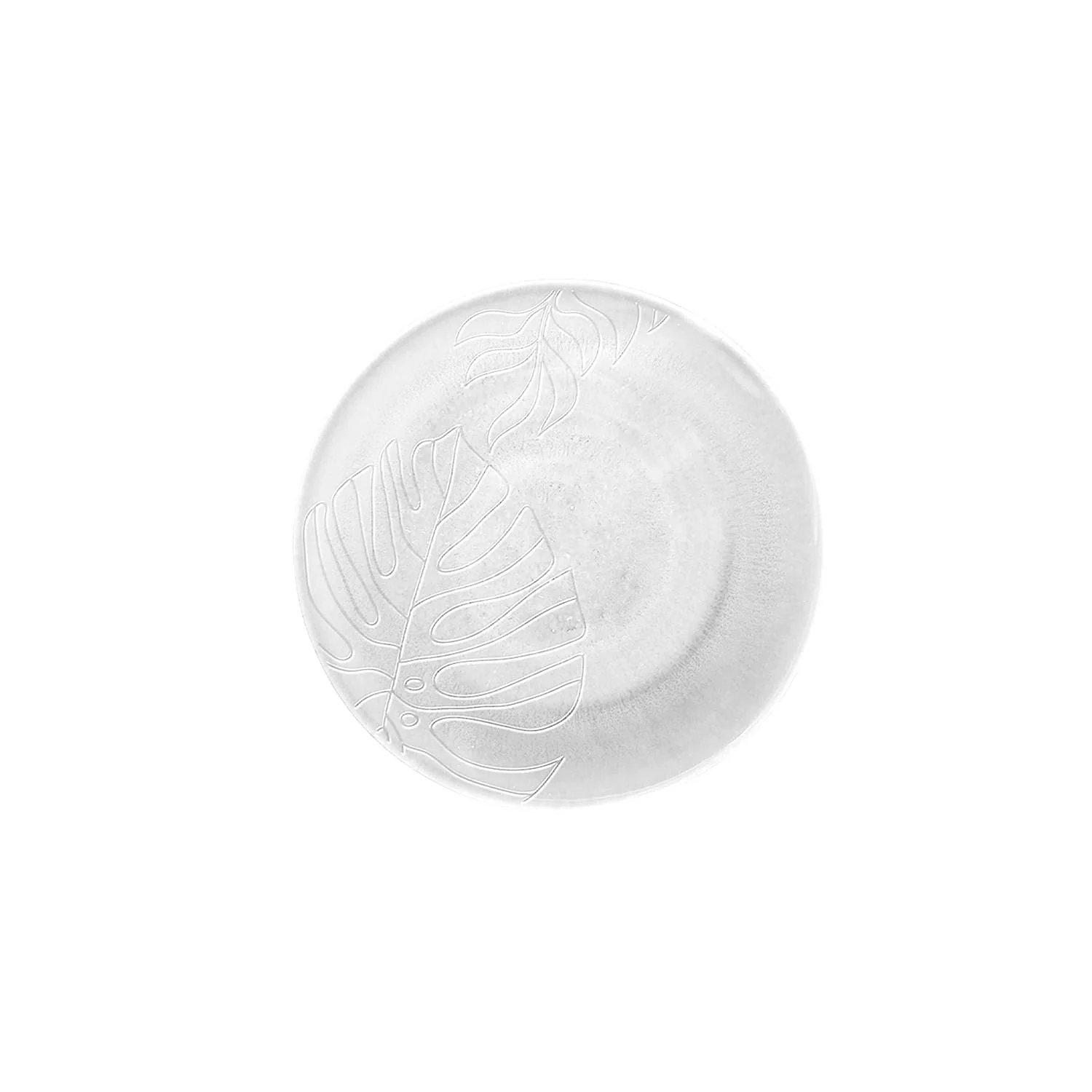 Prato de Sobremesa Tropical Esmalte Branco 21,3cm