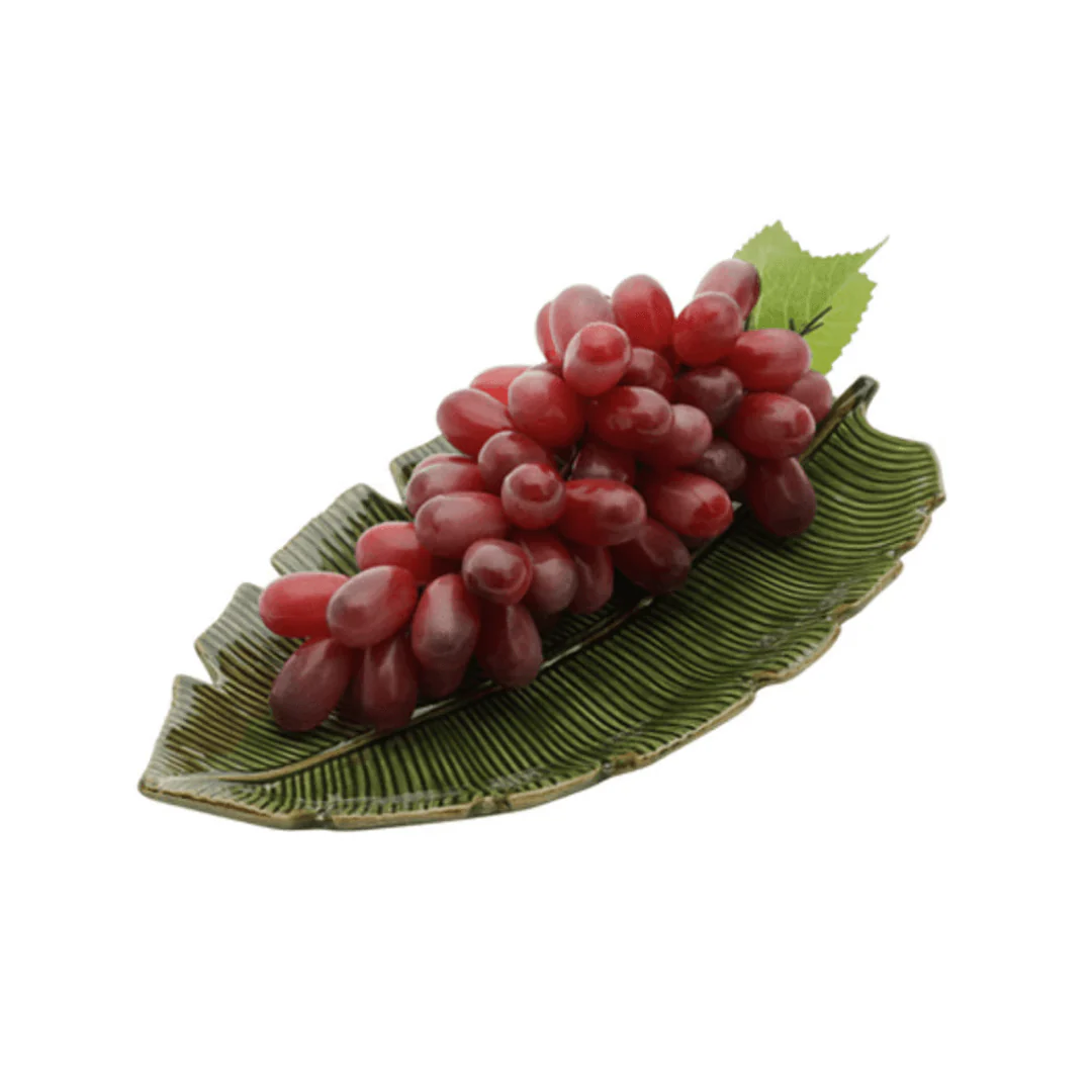Prato Decorativo Cerâmica Folha de Banana Leaf Verde 29 cm - Image 6