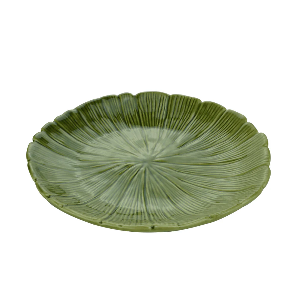 Prato Decorativo de Cerâmica Leaf Folha de Banana Verde 19,5cm - Image 2