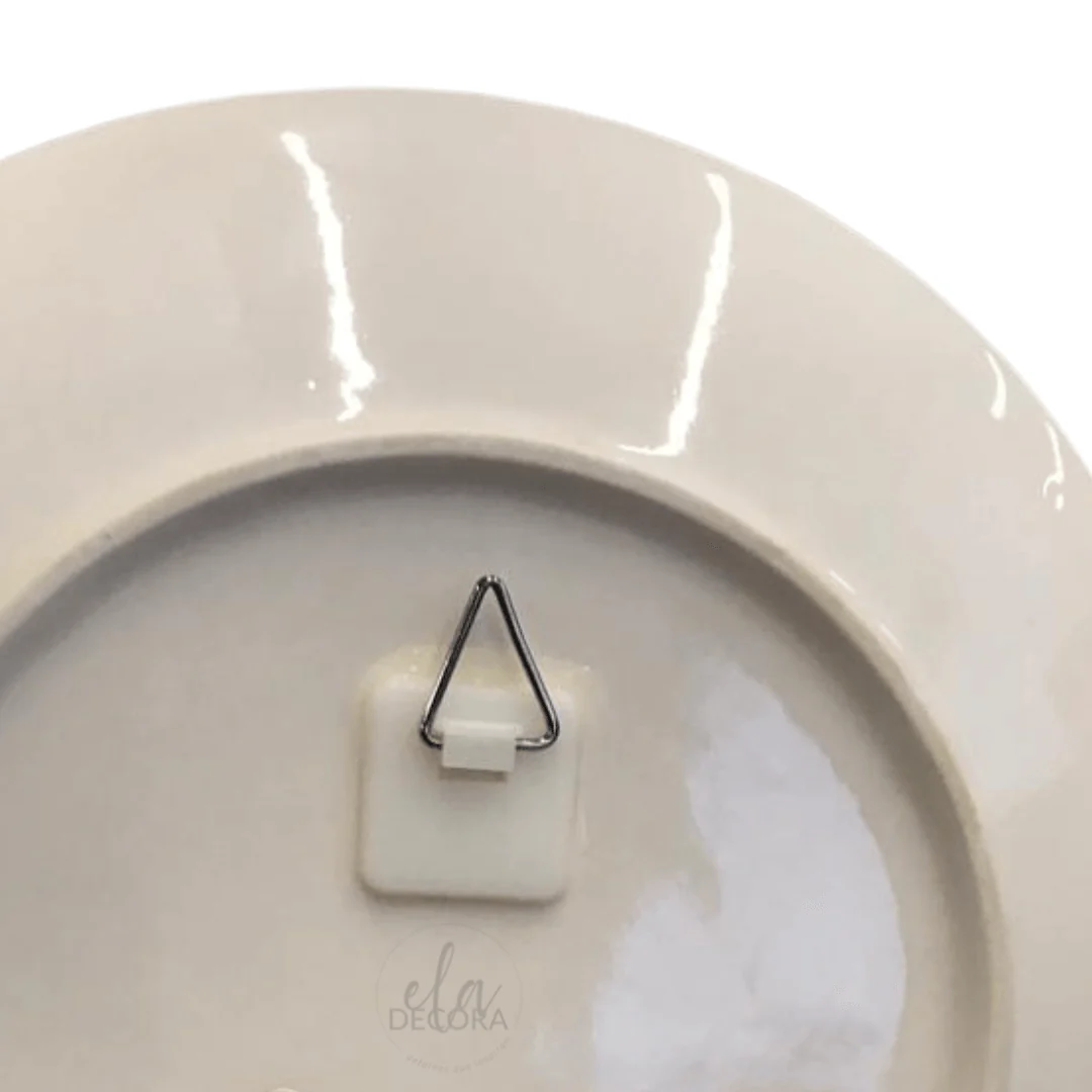 Prato Decorativo Em Ceramica Branco e Preto 2 x 22 cm - Image 3