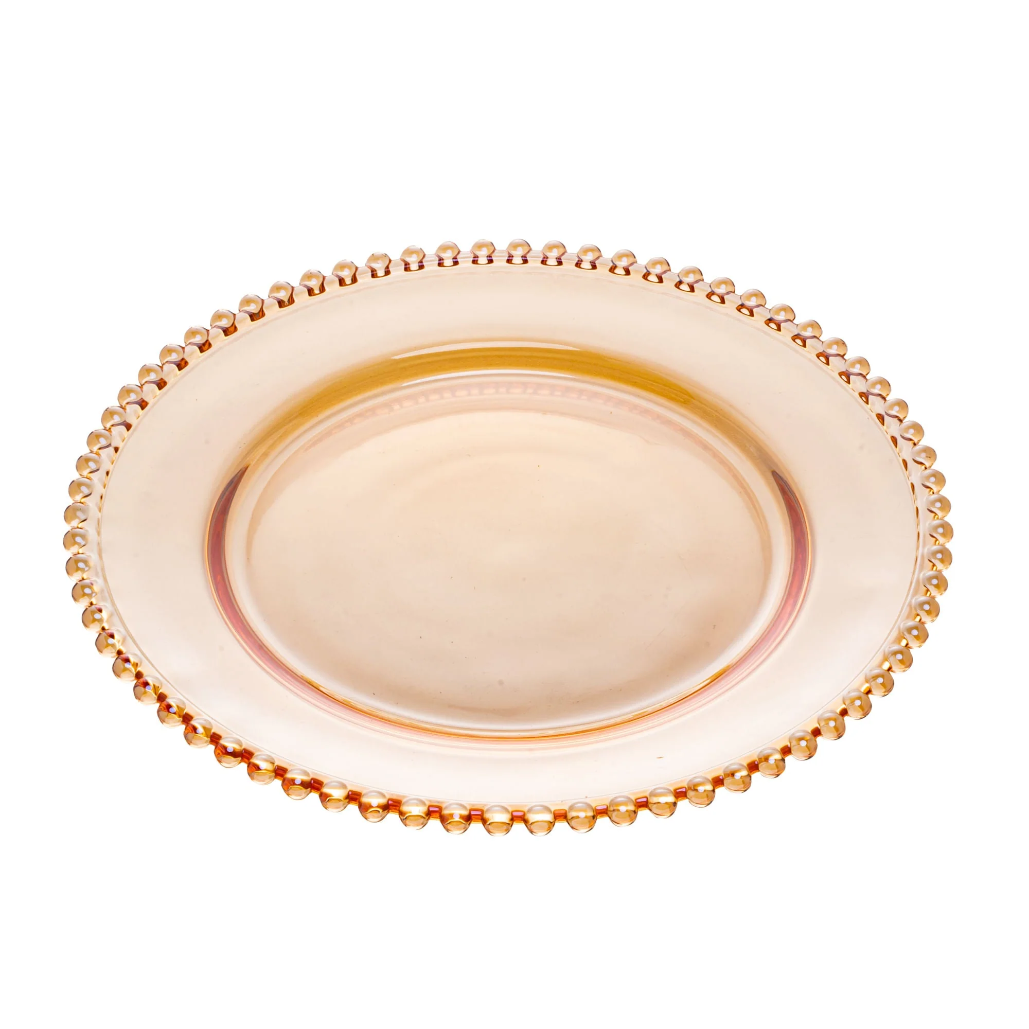 Prato em Cristal de Chumbo Pearl Âmbar 20cm