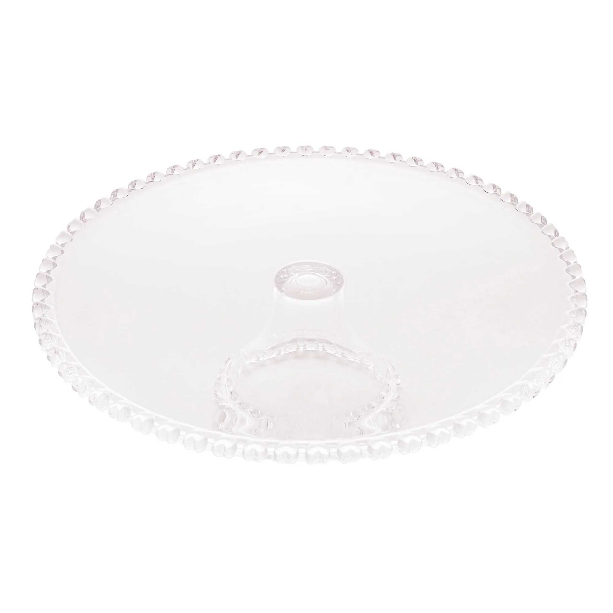 Prato para Bolo Boleira Cristal de Chumbo com Pé de Coração 31,5cm - Image 4