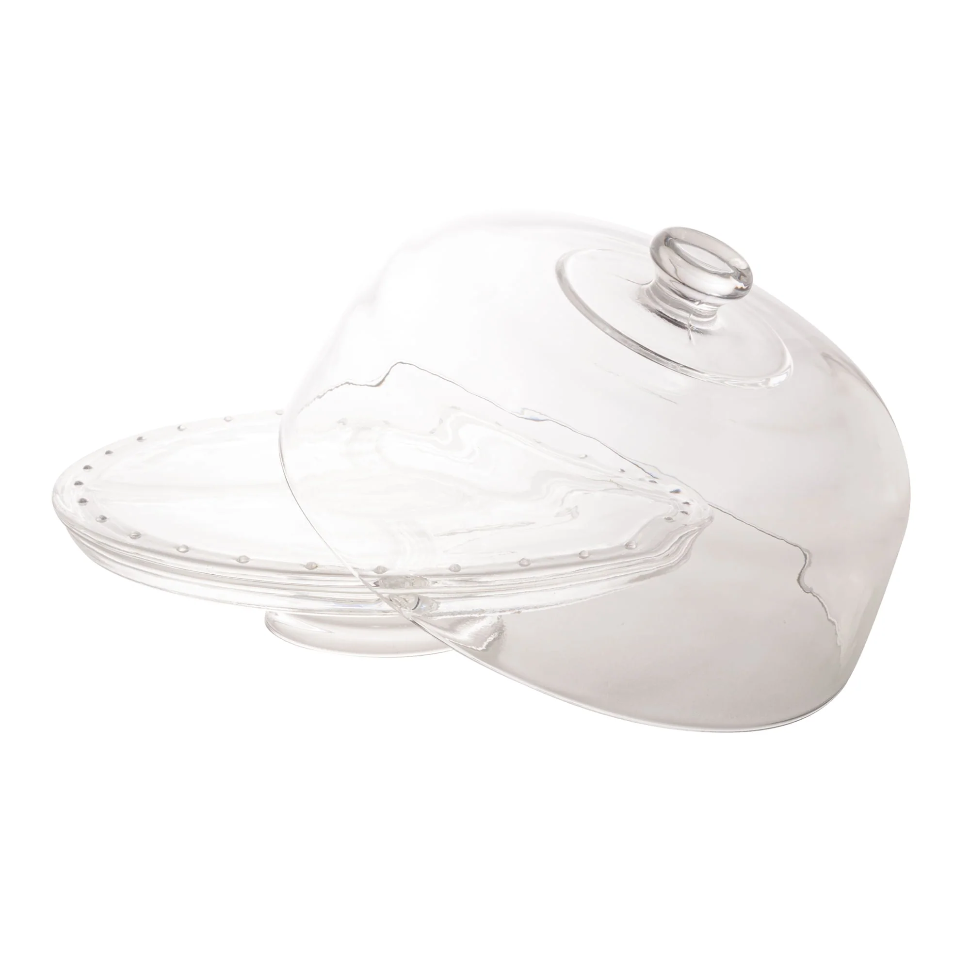 Prato para Bolo Boleira de Cristal Cronos Transparente 30,5cm x 21cm - Image 8