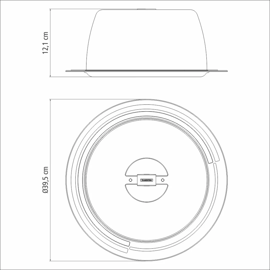 Prato para Bolo Boleira em Aço Inox com Tampa 39,5cm Tramontina - Image 6