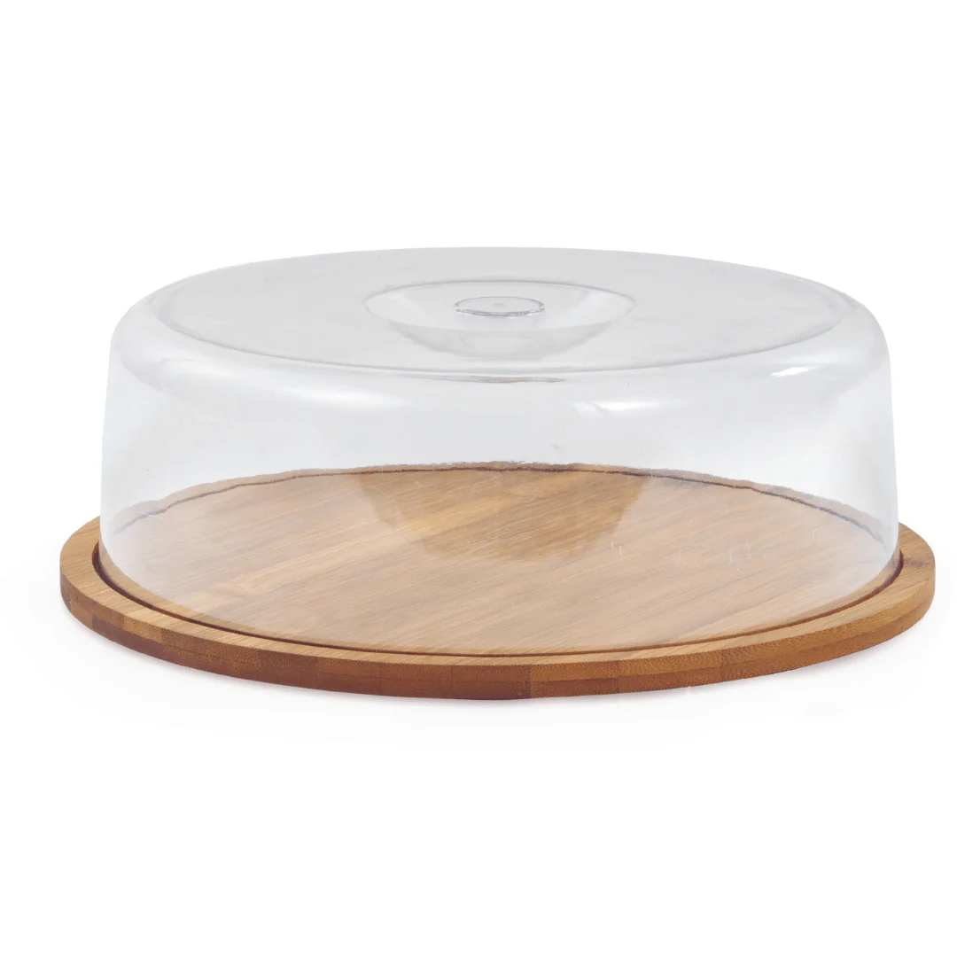 Prato para Bolo Boleira em Bambu com Tampa Ecokitchen 28cm - Image 6