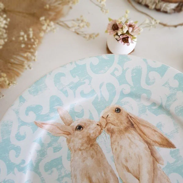 Prato para Bolo Sweet Easter Pascoa Branco e Verde 27cm - Image 3