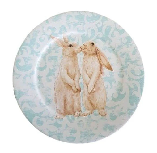 Prato para Bolo Sweet Easter Pascoa Branco e Verde 27cm - Image 6
