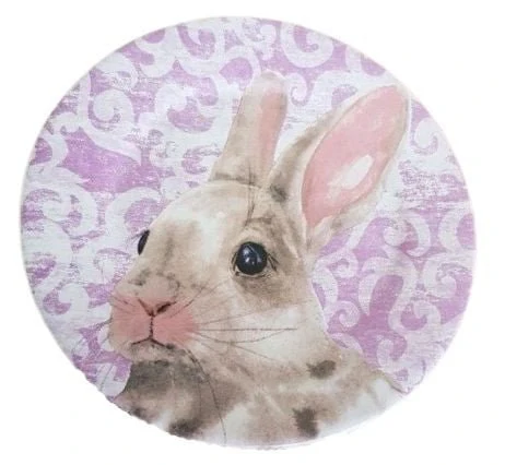 Prato para Doce Sweet Easter Pascoa Branco e Roxo 20cm - Image 6