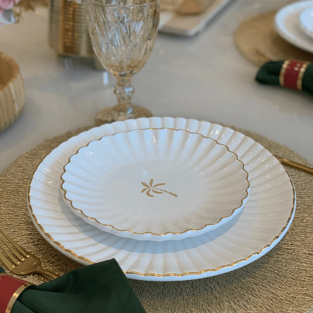 Prato Raso Coqueiro Maui Branco 27cm