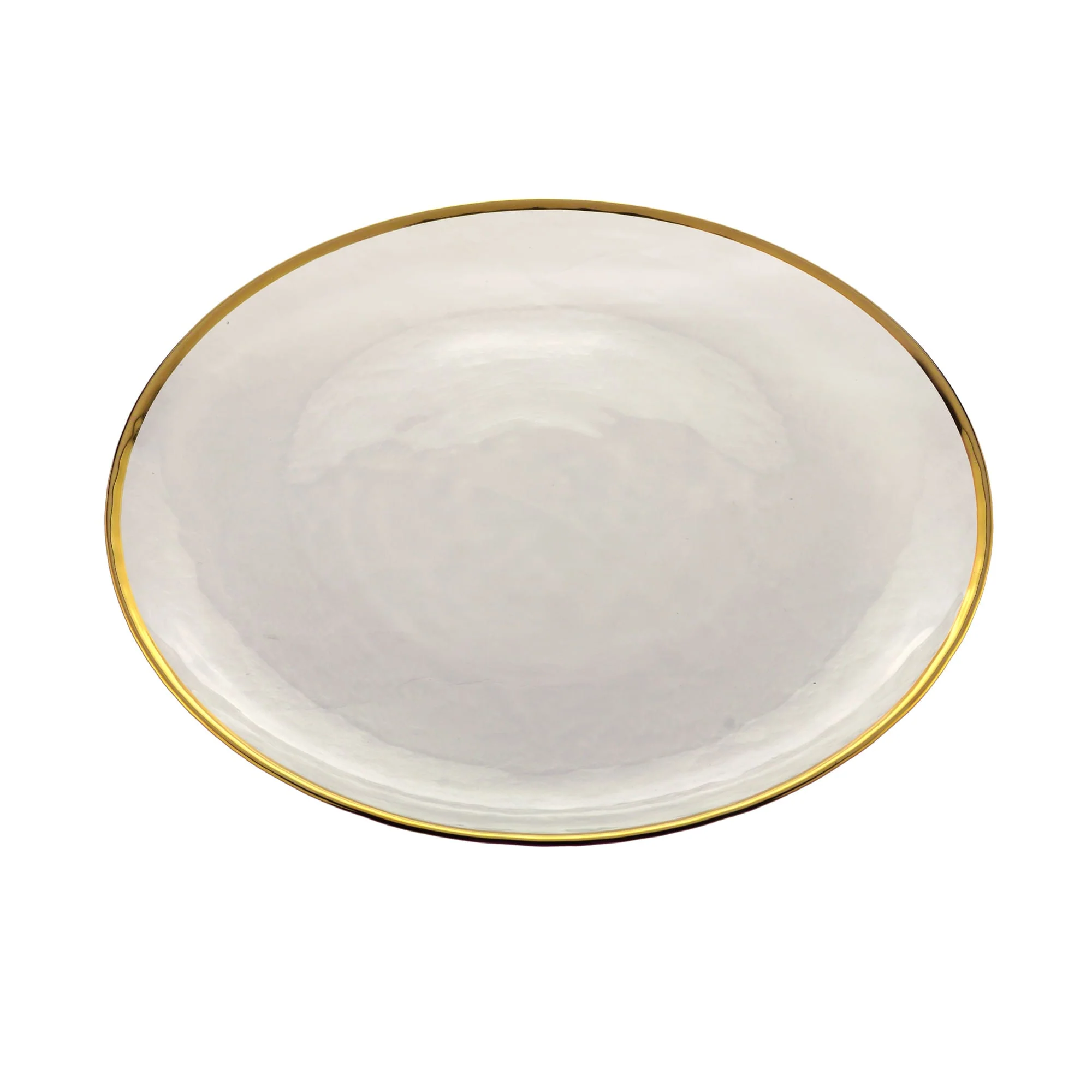 Prato Raso Cristal De Chumbo Borda Dourada Fio de Ouro Wolf - 26 cm - Image 3