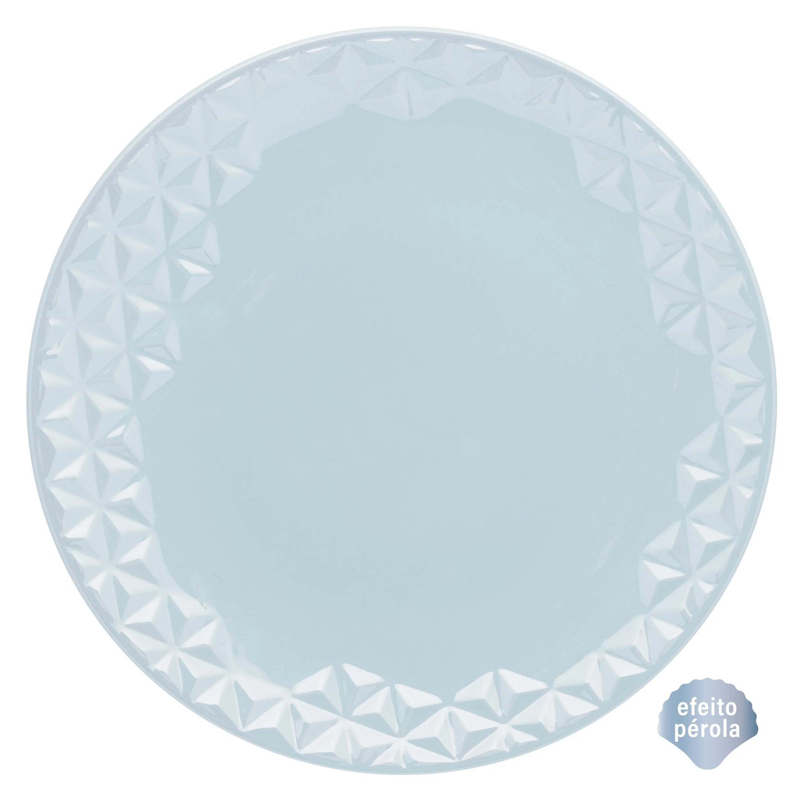 Prato Raso de Porcelana Mia Cristal Azul - 28,5 Cm