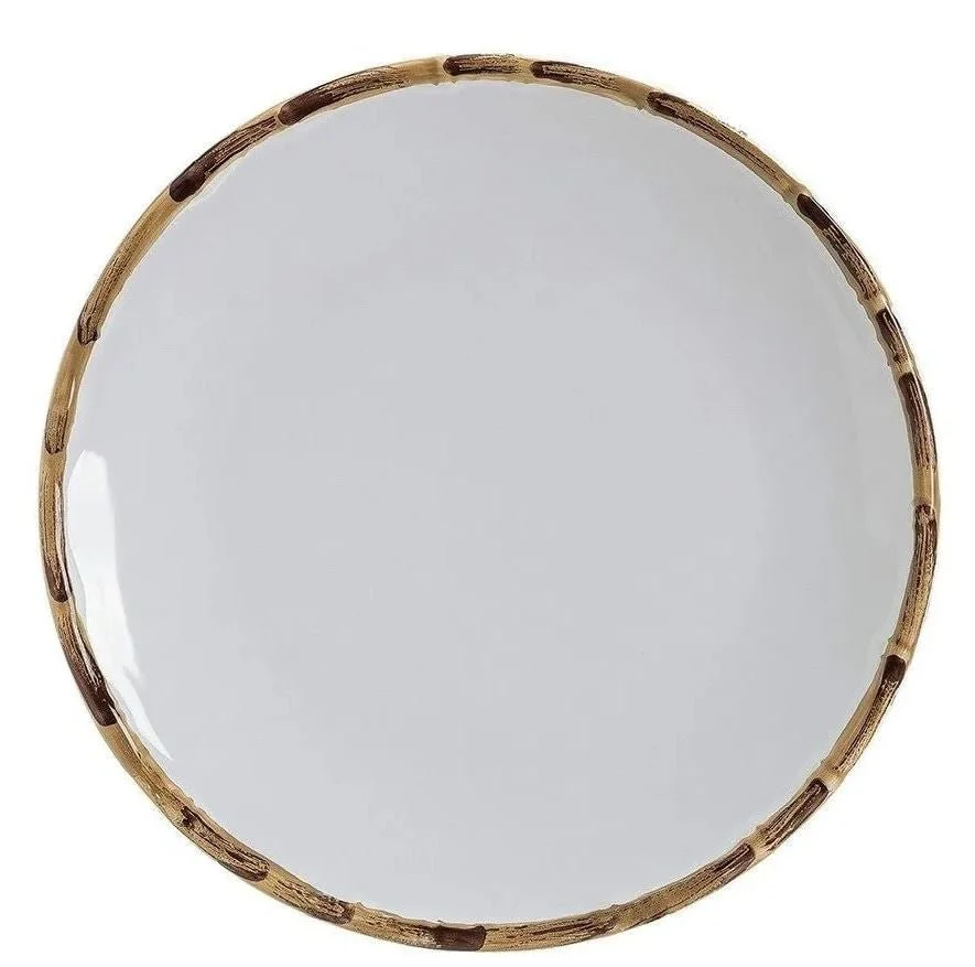 Prato Raso em Bambu Branco 27cm