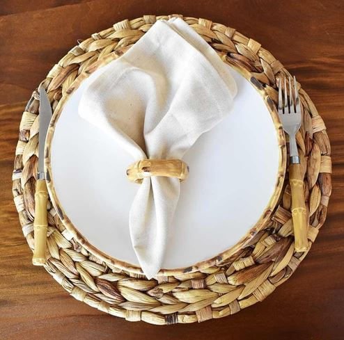 Prato Raso em Bambu Branco 27cm - Image 4