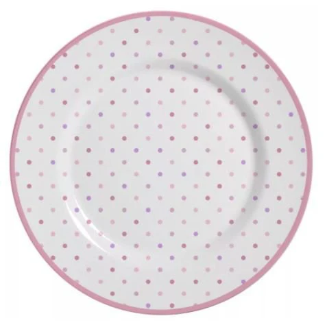 Prato Raso Páscoa Coelha Amy Rosa 28,5 cm