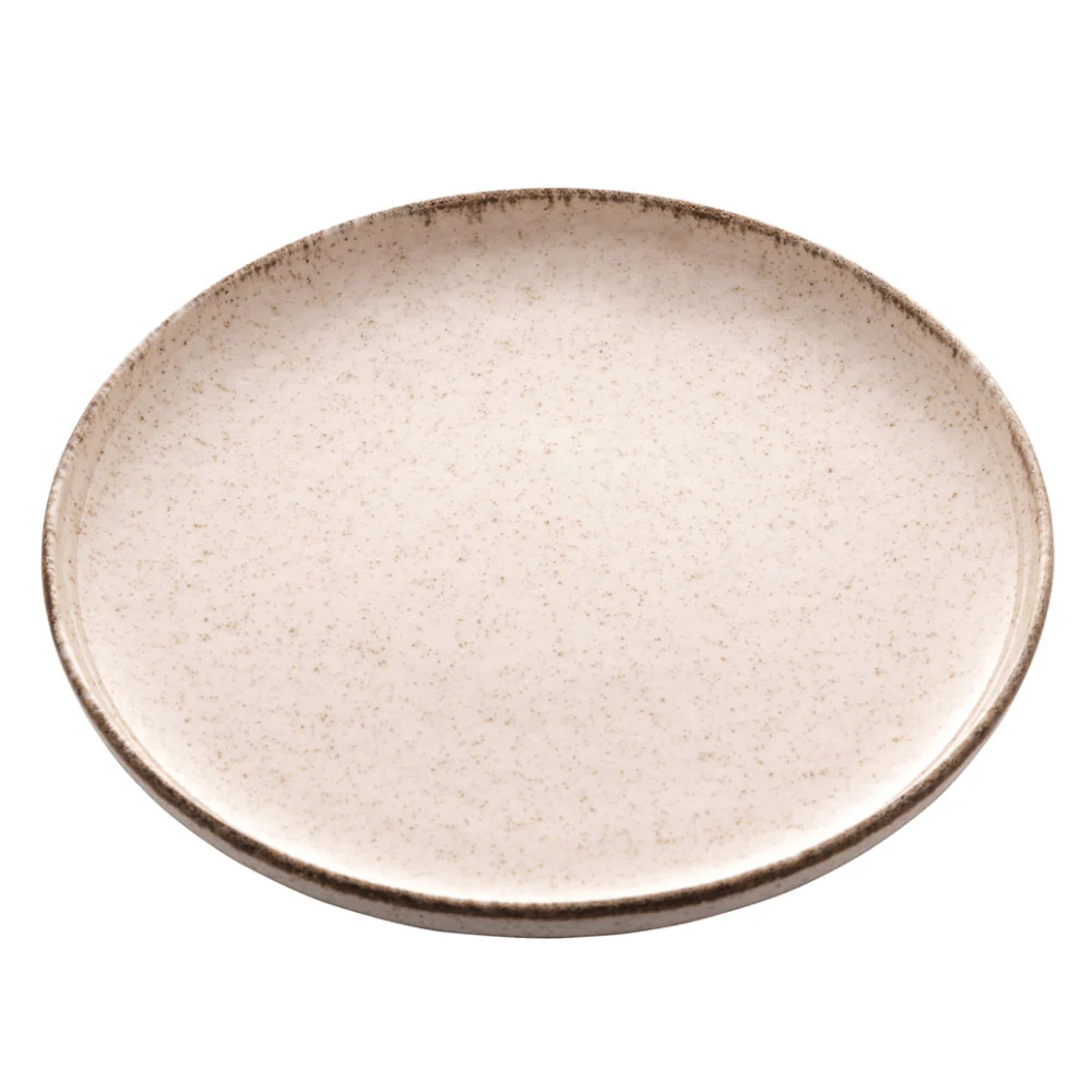 Prato Raso Porcelana Reactive Canela - 27 cm