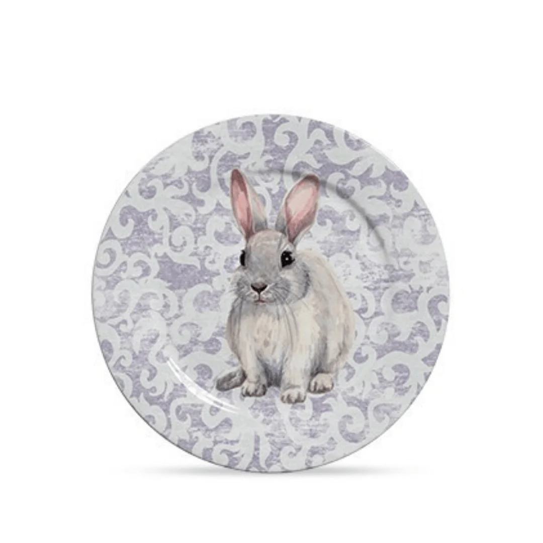 Prato Raso Sweet Easter Páscoa Coelho Branco e Roxo 27cm - Image 3