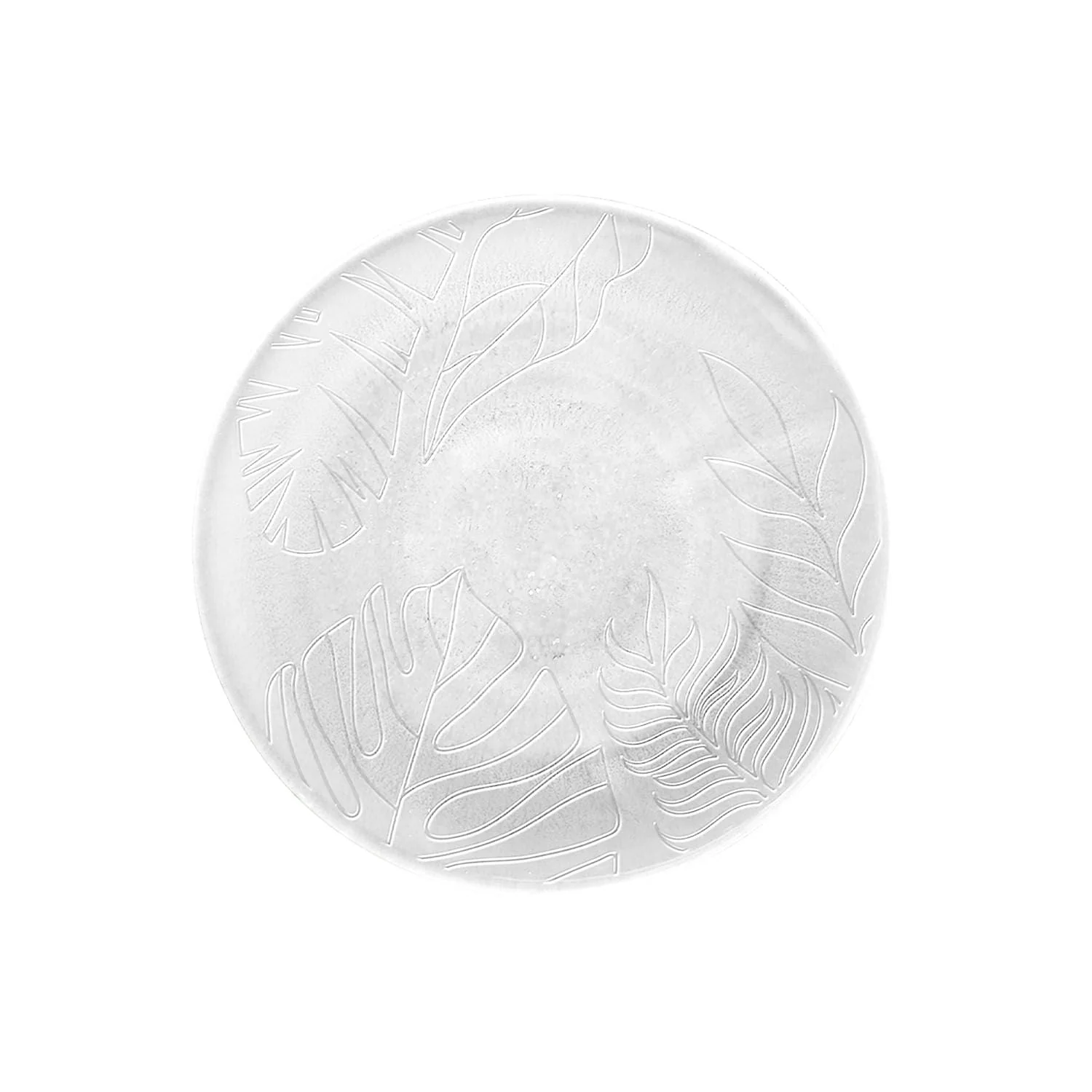 Prato Raso Tropical Esmalte Branco 28cm