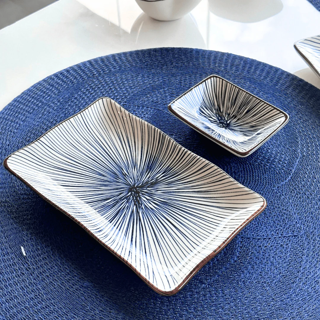 Jogo 2 Pratos para Sushi Retangulares de Porcelana Koji 19,5cm - Image 11