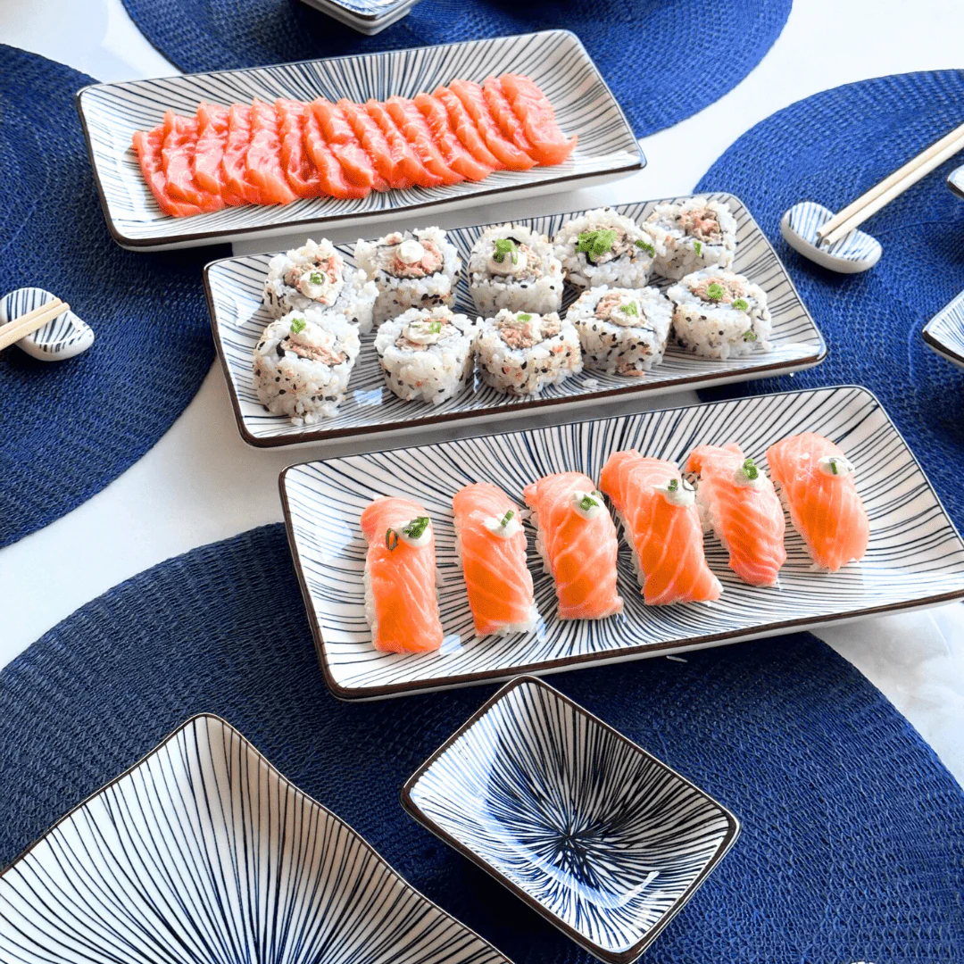 Jogo 2 Pratos para Sushi Retangulares de Porcelana Koji 19,5cm - Image 2