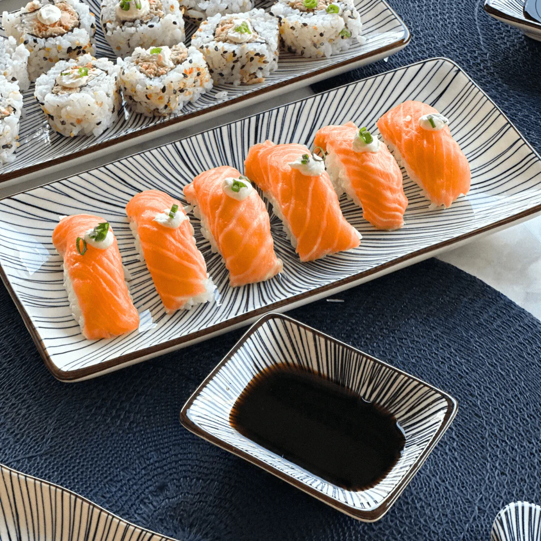 Jogo 2 Pratos para Sushi Retangulares de Porcelana Koji 19,5cm - Image 7