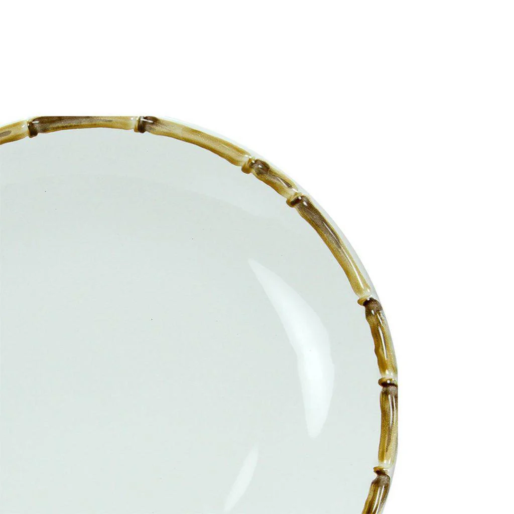 Prato Sobremesa Bambu Branco 20cm - Image 2