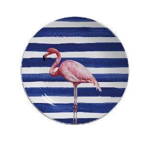 Prato Sobremesa Key West Azul e Branco 20cm - Image 3