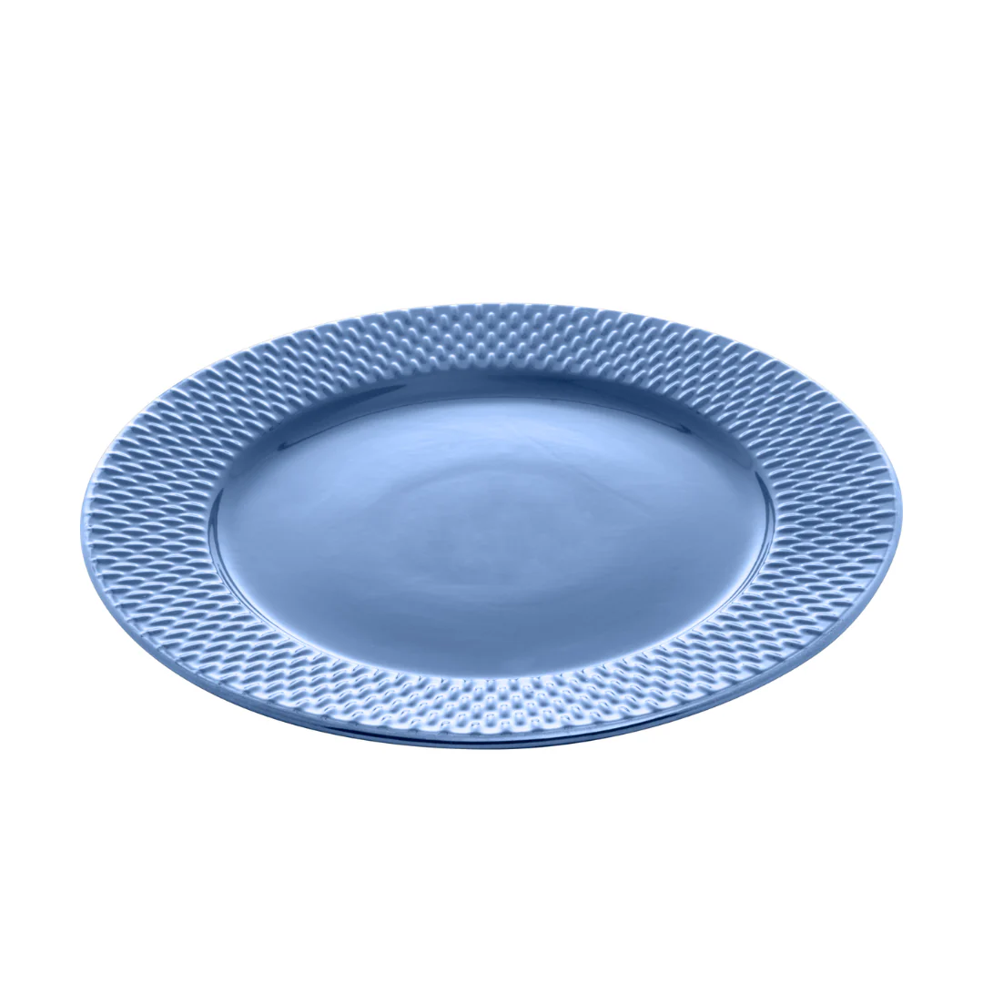 Prato Sobremesa Porcelana Drops Azul 20cm - Image 6