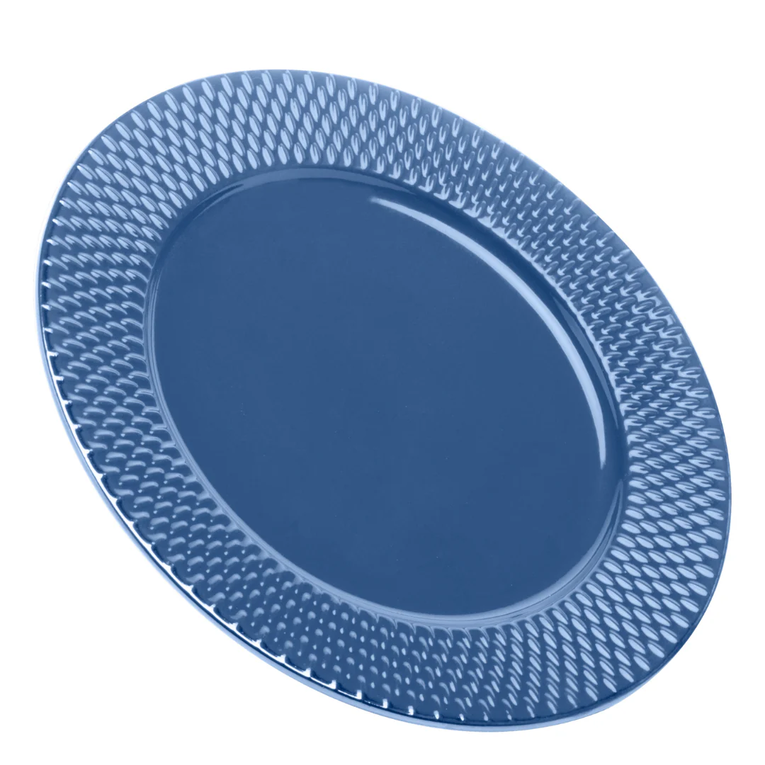 Prato Sobremesa Porcelana Drops Azul 20cm - Image 7