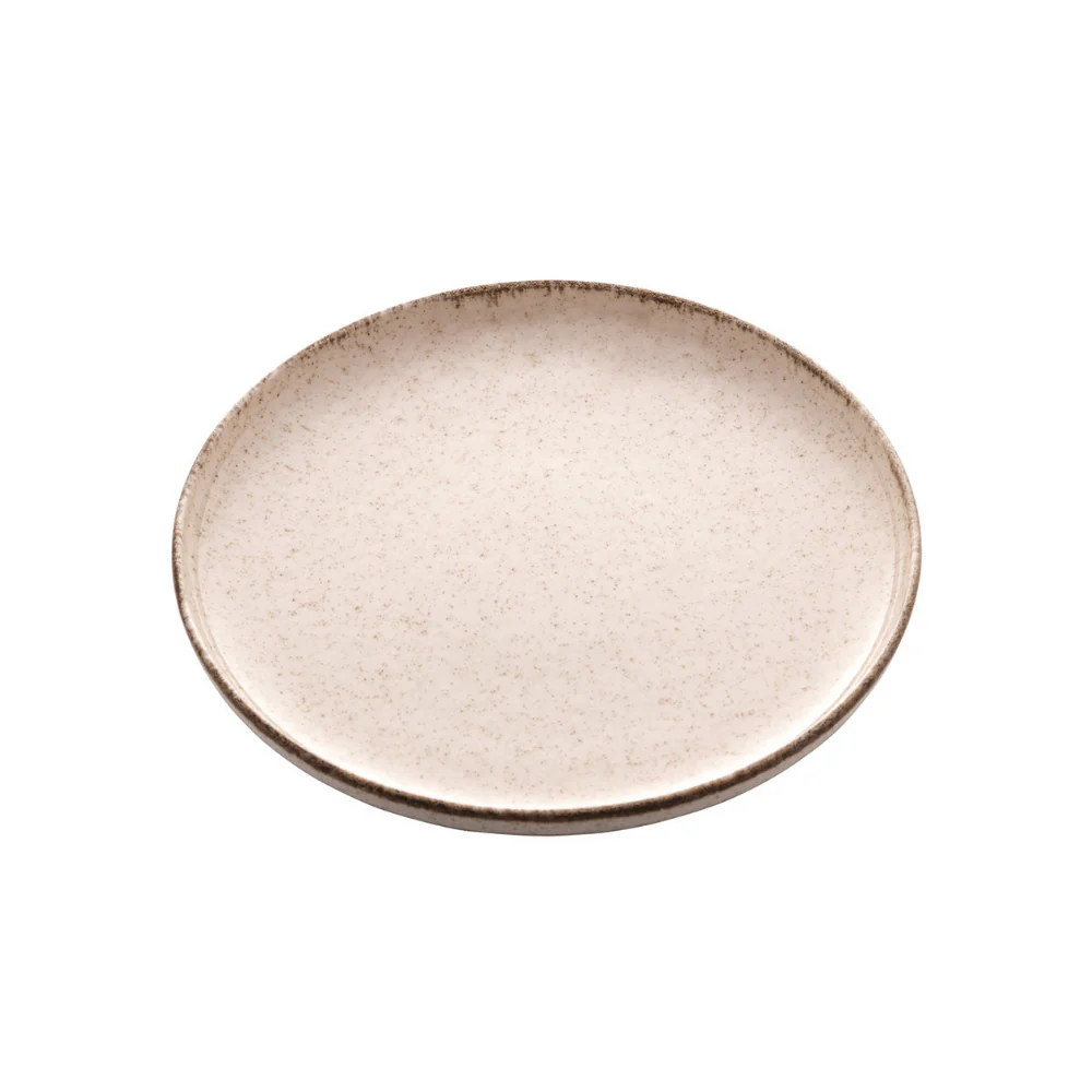 Prato Sobremesa Porcelana Reactive Canela - 19 cm
