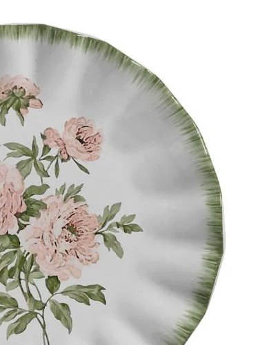 Prato Sobremesa Rosier Branco e Verde 20cm - Image 2
